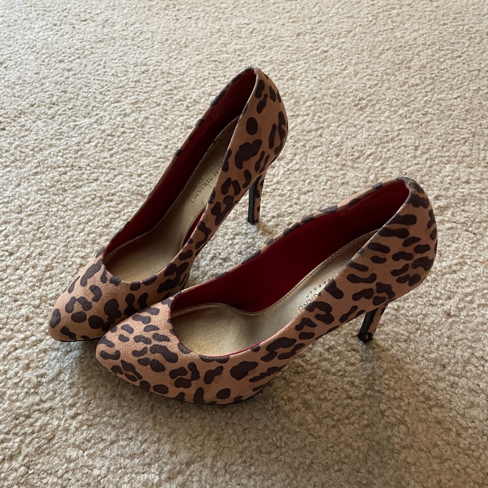 Leopard print high heels